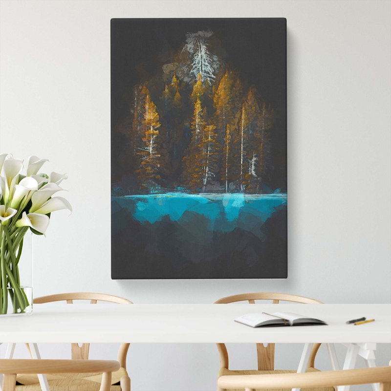 Lake In Yosemite California In Abstract - Wrapped Canvas Painting, 60cm H x 40cm W x 3cm D