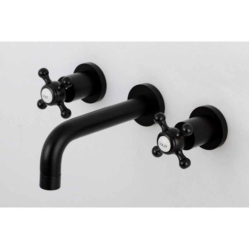 Robinet de salle de bain mural Metropolitan, Noir mat