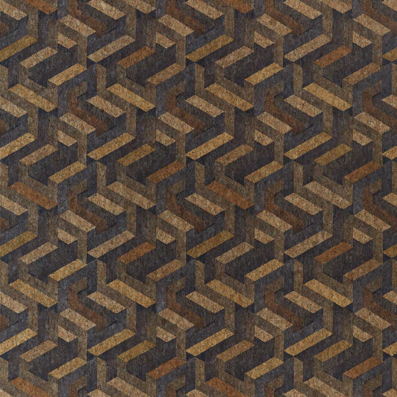 Anthology Escheresque 0.62m x 134cm Wallpaper Roll, Charcoal/Natural