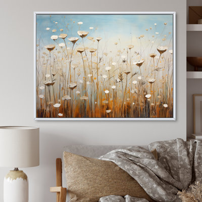 Minimalisme prairie magique sur toile