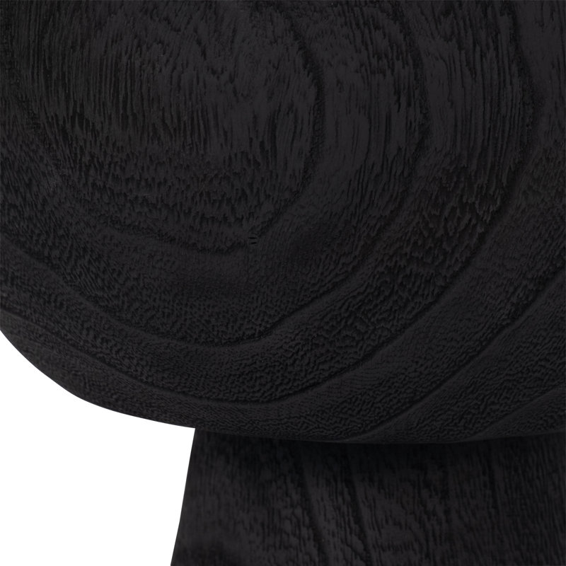 Bol en bois de style Paulownia, Noir