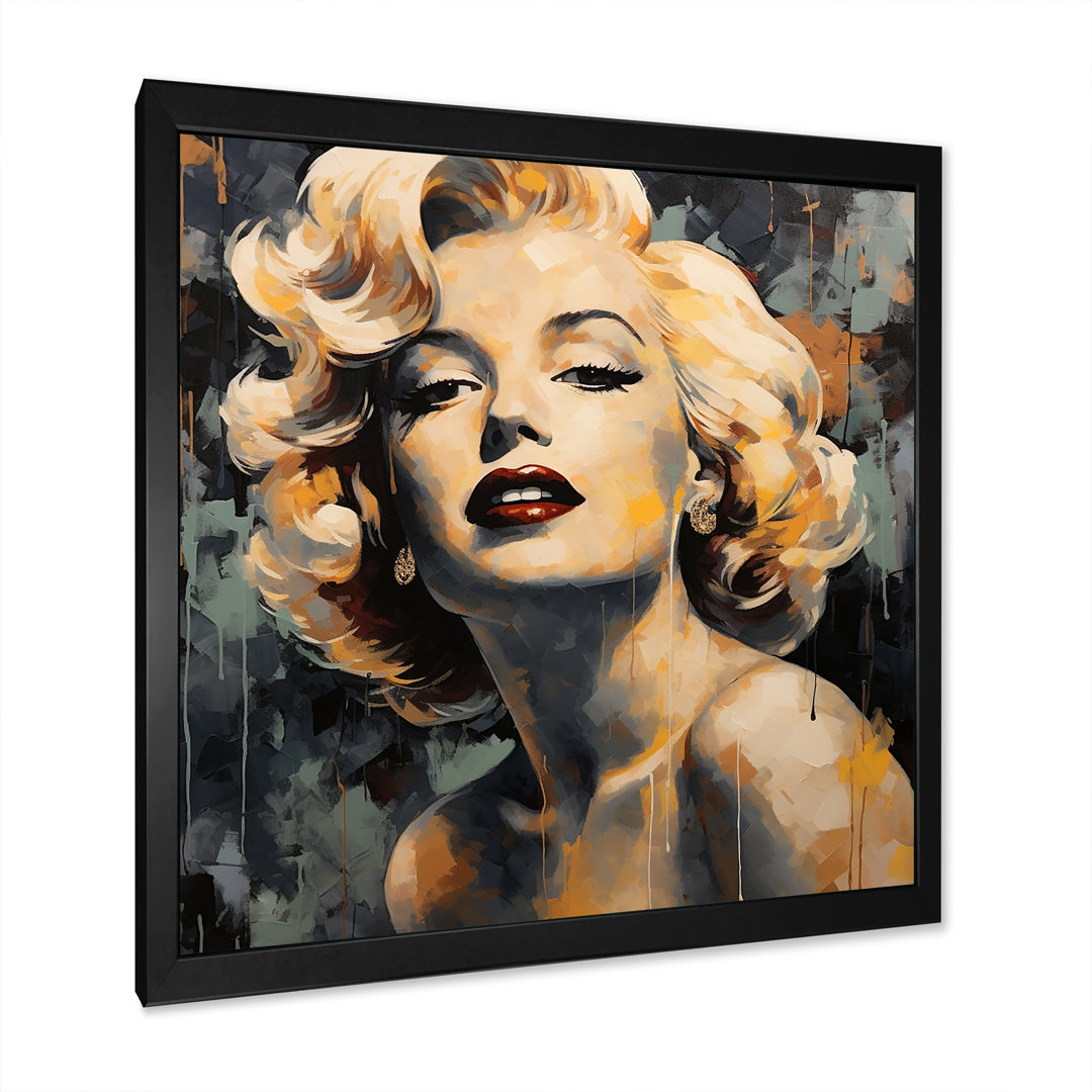 Vintage yellow and beige Marilyn Manroe III - Woman Pop Art Wall Art Mercer41 Overall 