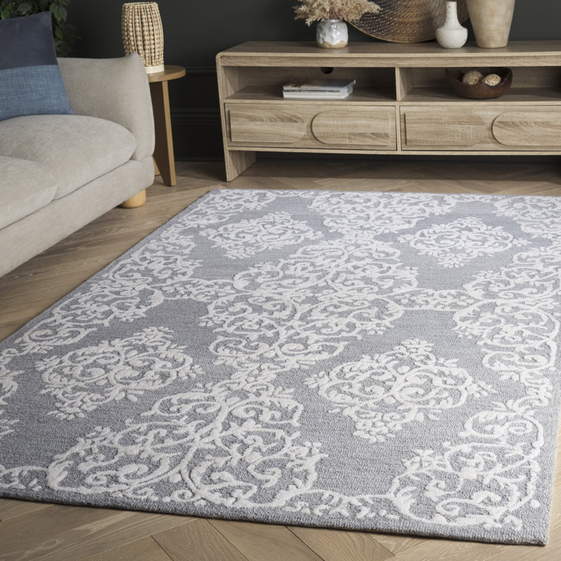 Metro 710 touffeté à la main 80% laine; Tapis damassé 20% coton, Rectangle de 5 pi x 8 pi