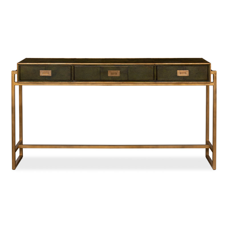 Shagreen 64'' Console Table, Green
