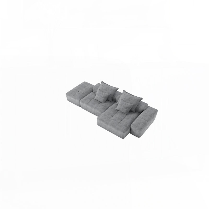 Canapé modulaire moderne, Gris chenille, 3