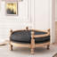 Lit pour animal de compagnie contemporain, moyen, l 28,27 x P 15,27 po, revêtement, garniture cloutée, 100% gris anthracite