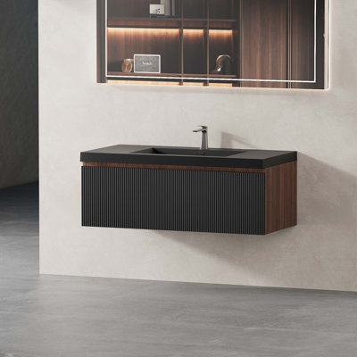 Ensemble de meuble-lavabo mural 42 po avec lavabo flottant 42 po