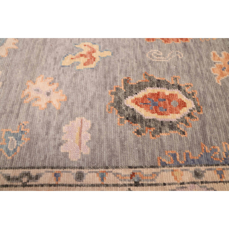 Tapis moderne gris Oushak 5 pi 0 po x 7 pi 11 po