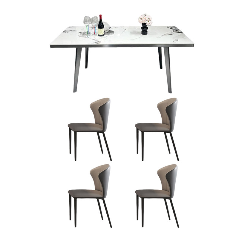 La table de salle à manger en pierre est assortie au confort, H 29,52 po x L 55,11 po x l 31,49 po