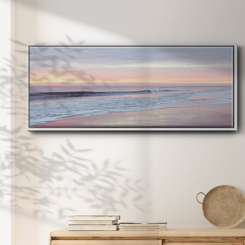 Morning Break I- Framed Canvas, 12" H x 30" W