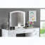 Ensemble coiffeuse de style contemporain avec miroir à DEL, tiroirs de rangement et tabouret