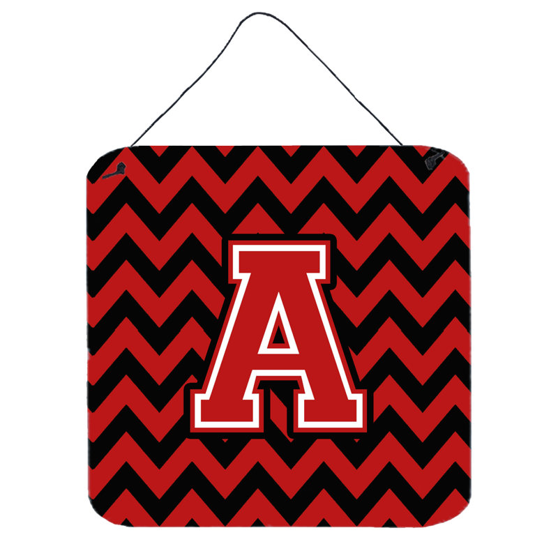 Décoration murale chevron, Rouge / Noir, A