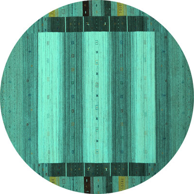 Tapis turquoise contemporains lavables à la machine 1900