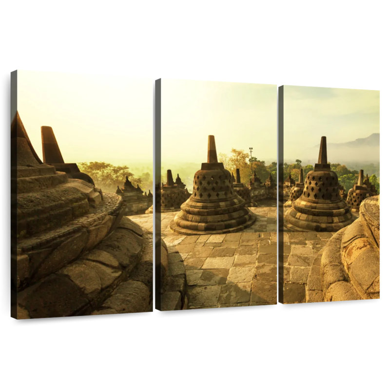 Temple bouddhiste Adella Borobudur, H 32 po x l 50 po