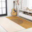 Demi cercle minimaliste rouille / crème lavable à la machine 5 pi X 8 pi Tapis-1168129937