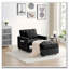 Fauteuil club en velours d'appoint convertible-1824355631
