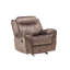 Fauteuil inclinable et oscillant en velours chocolat deux tons Zubaida