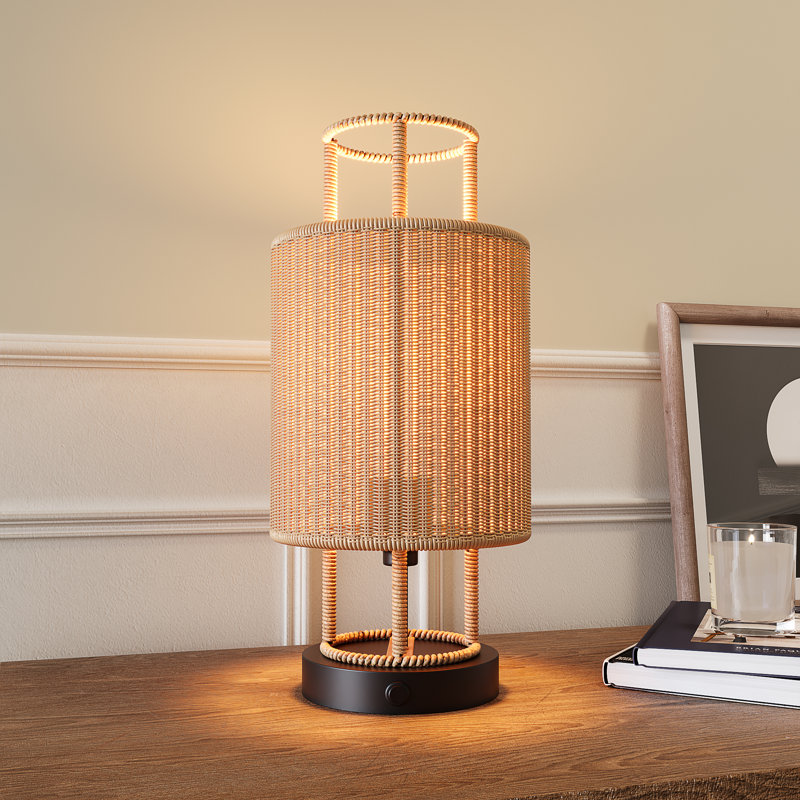 Lampe de table 1 lumière Rattan Lantern