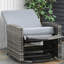 Fauteuil inclinable pivotant en osier Outsunny-155522118-155522116