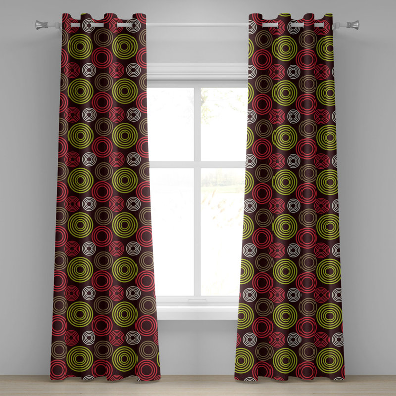 Rideaux à œillets décoratifs East Urban Home, L 50 po x L 108 po