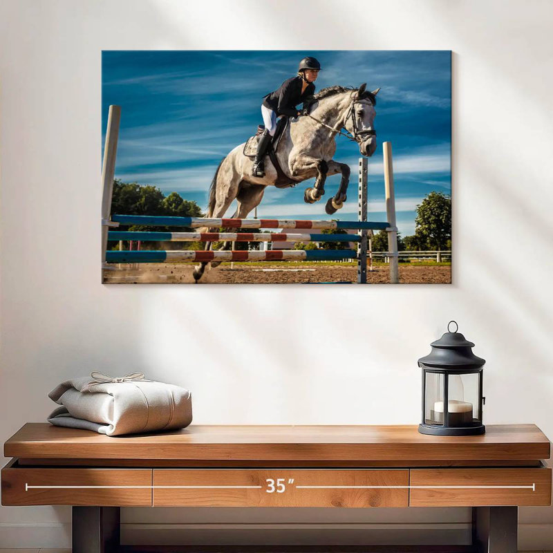 Sireci Equestrian In Action, 16" H x 24" W