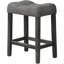 Ensemble de 2 tabourets de comptoir à hauteur de comptoir, tabouret de style transitionnel avec repose-pieds, tabouret de bar gris anthracite-689798414