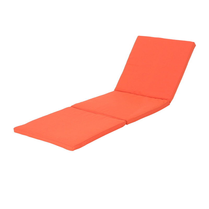 Coussin rectangulaire d'extérieur - orange, confortable, imperméable et protégé contre la décoloration, avec attaches sécuritaires