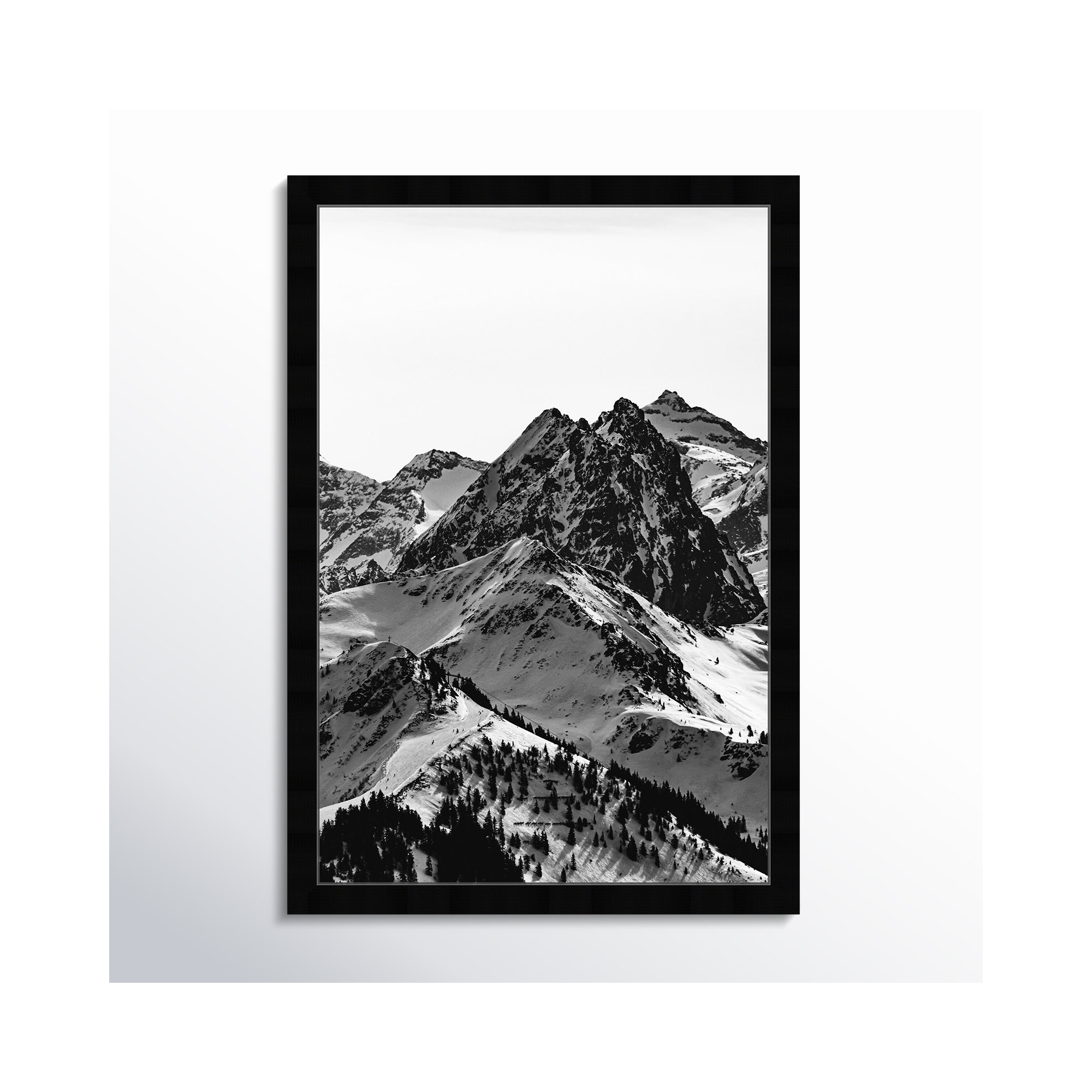 Up The Mountain by Oliver Gal, 17" H x 12" W x 0.5" D, Black