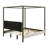 Upholstered Eastern King Canopy Bed Vanilla