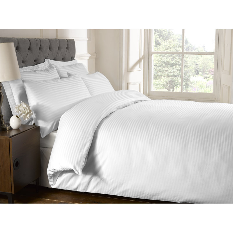 250Q/C Cotton Duvet Cover, Super King, Silver