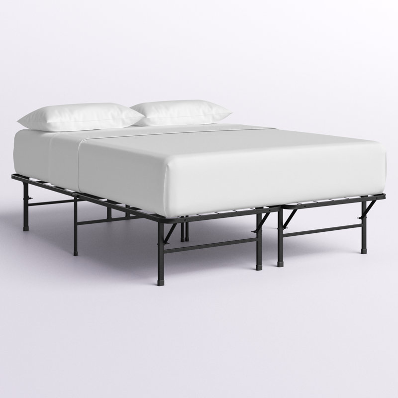 Rubino Steel Folding Bed, Easy Assembly & Storage, Underbed Clearance, No Box Spring Needed, Queen, 16