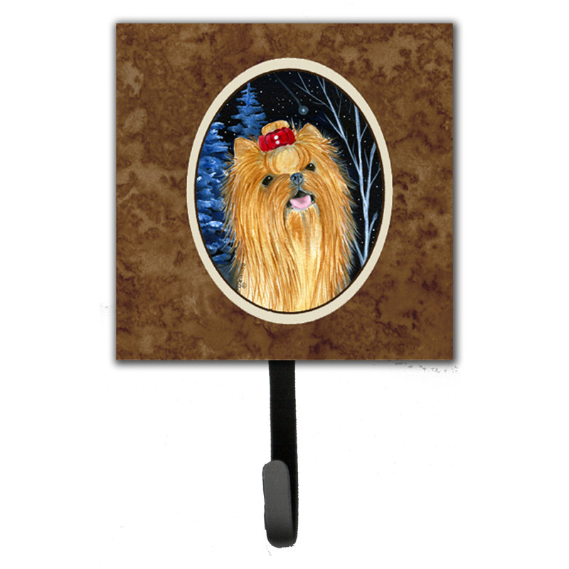 Porte-laisse yorkie starry night et crochet mural