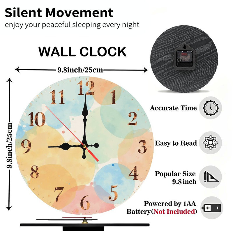 Horloge murale pastel pastel