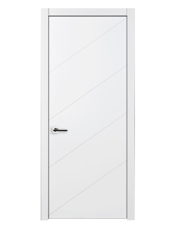 Porte pré-suspendue laminée laminée traditionnelle en bois massif + 80 po, L 31,75 po x H 80 po, Droite