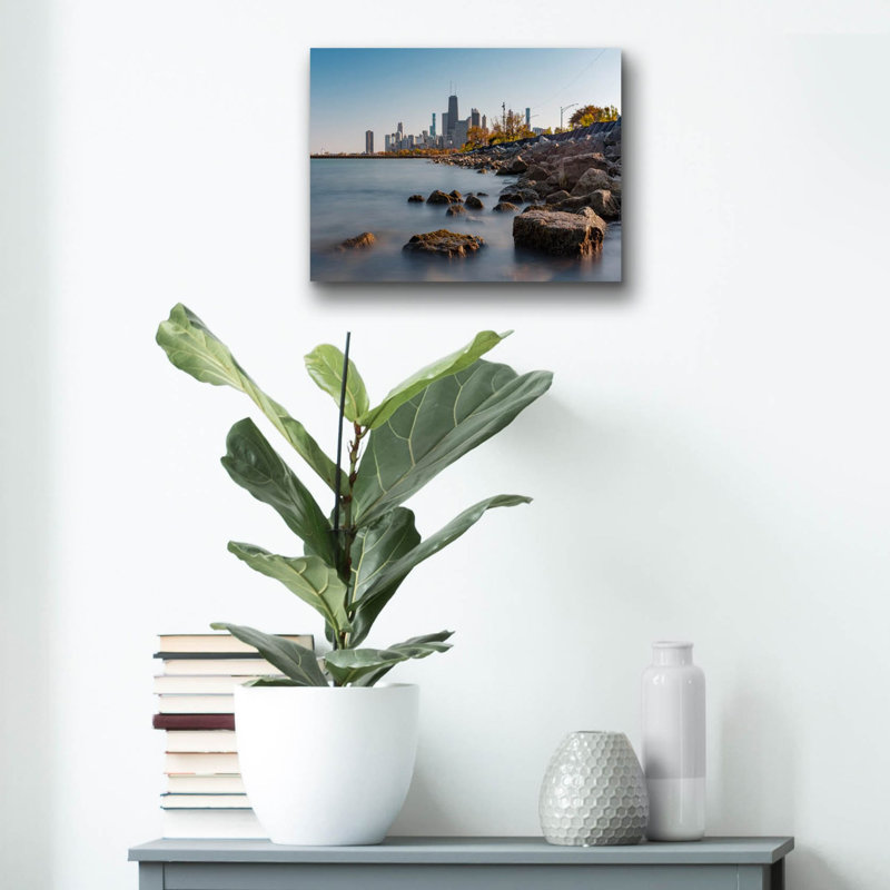  «Chicago On The Rocks» par Epic Portfolio, art mural en verre acrylique, 16 po x 12 po