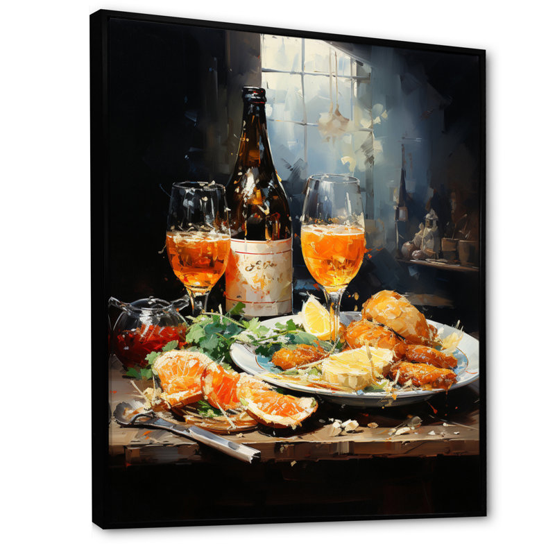 Cimone Food Beer A Festive III, Cadre flottant noir, H 40 po x l 30 po x P 1,5 po