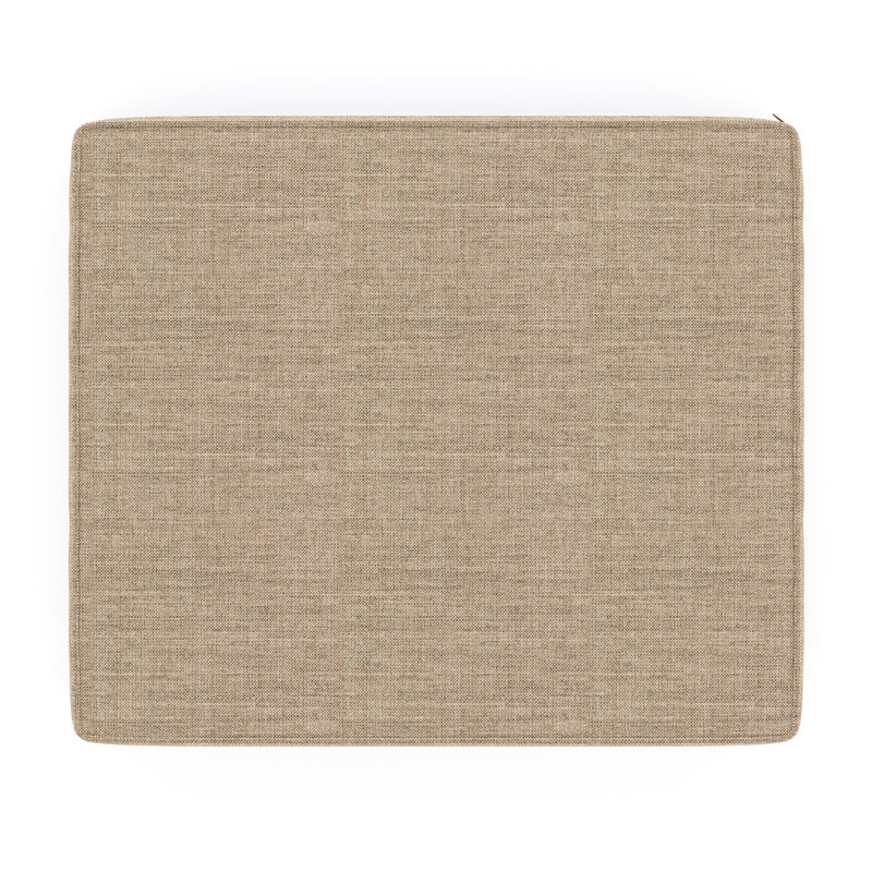 Sunbrella® Outdoor Ottoman Cushion, Cast Ash Sunbrella® Plainweave, 3.5" H x 23.5" W x 20.5" D