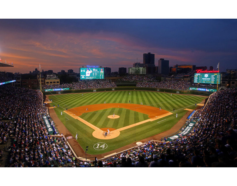 Wrigley Field, H 11 po x l 18 po