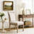 Upholstered Dining Chair with Light Wood Finish