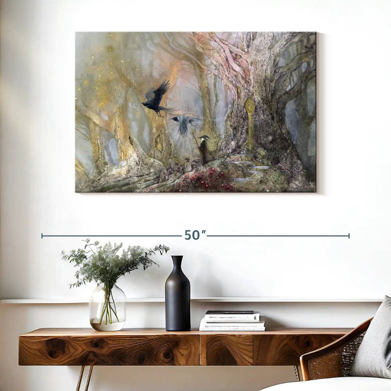 Kelan Raven God, 26" H x 39" W