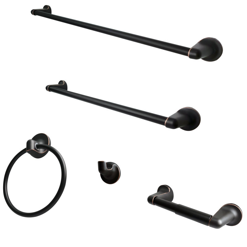 5 - Piece Bathroom Hardware Set, Oil Rubbed Bronze