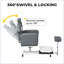 93cm Wide Swivel Ergonomic Recliner
