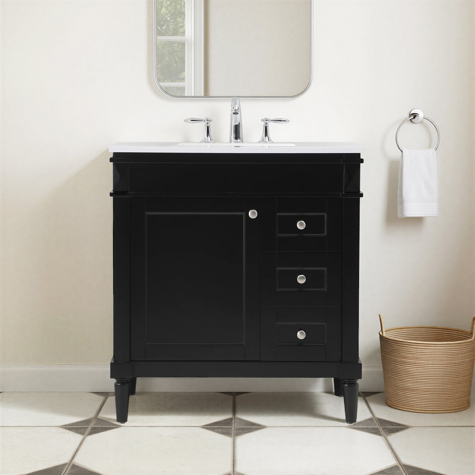 Readington 32'' Single Bathroom Vanity, Black