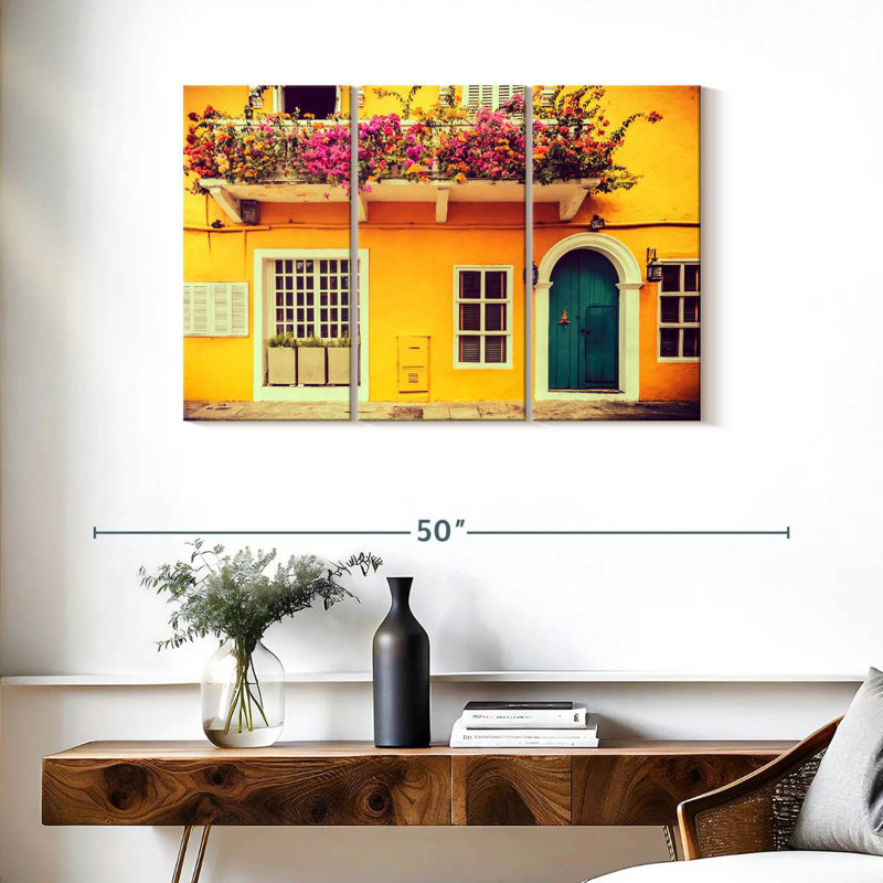 Lilie Traditional Colombian Building, 24" H x 38" W