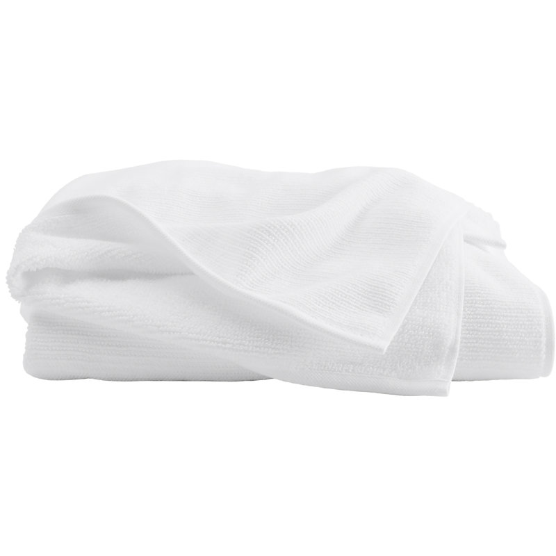 Bath Linens Bath Sheet with Textured Weave, White