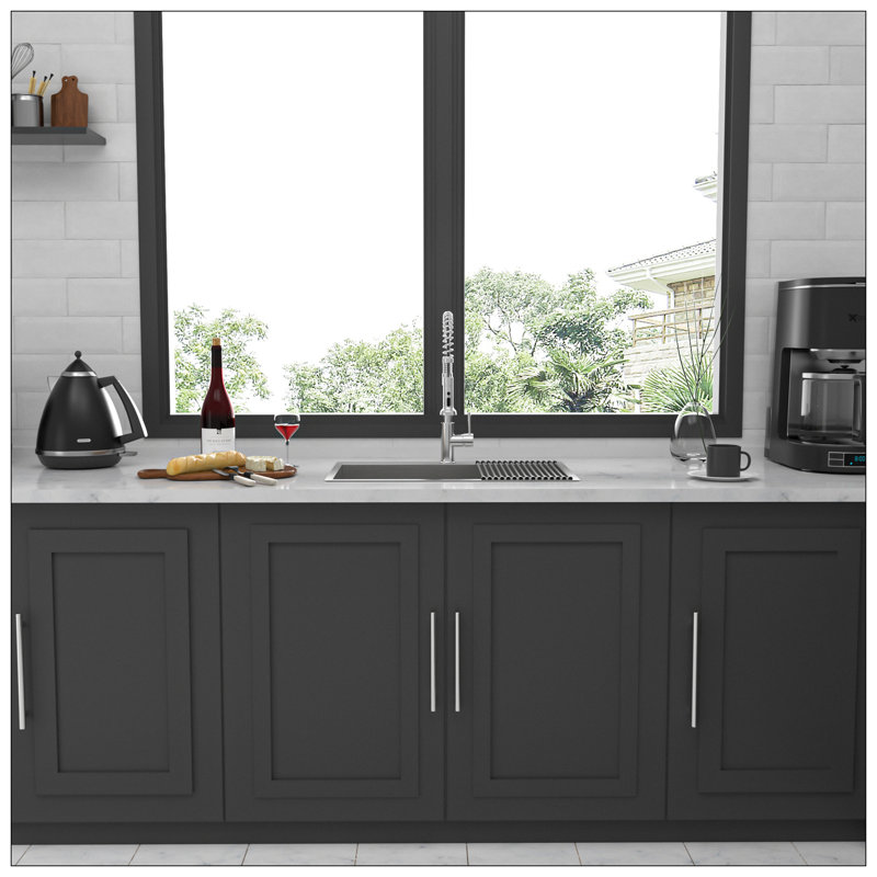 33X22 Inch Kitchen Sink Drop In 18 Gauge Stainless Steel 33" Single Bowl Topmount Kitchen Sink Basin