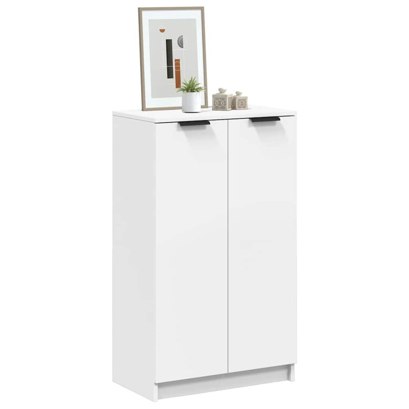 Hokku Designs Shoe Cabinet 23.2"X13.8"X39.4" Engineered Wood, White
