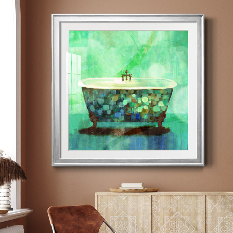 Relax - peinture de cadre, H 26,5 po x l 26,5 po x P 1,5 po, Papier avec cadre argenté