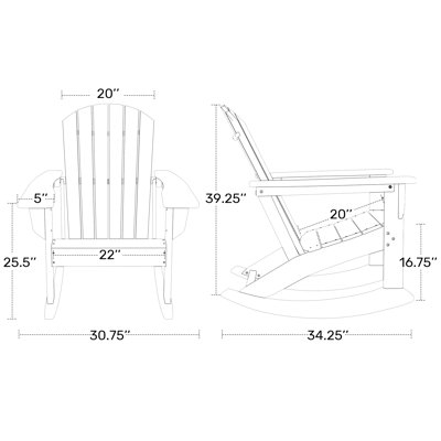 Altura HDPE Rocking Adirondack Chair