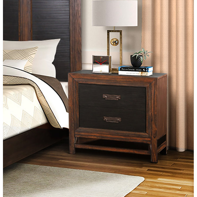 Dinahlee 28'' W Solid Wood Nightstand